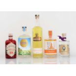 +VAT 5 various bottles of Gin, 1x Black Bee Honey Gin 40% 70cl, 1x Whitehall Distillery Premium