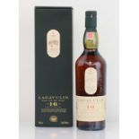 A bottle of Lagavulin 16 year old Single Islay Malt Scotch Whisky Classic Malts Series with box 70cl