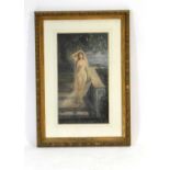 Cress Woollett (late 19th/early 20th Century),'The Somnambulist',signed,watercolour,image 76 x 43