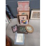 Quantity of prints to include cherry blossom, still life of flowers, townscapes, cathedrals and a