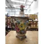 Floral patterned Italian lidded bowl