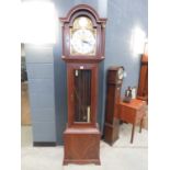 Dome topped long case clock