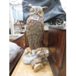 Resin figure of an owl