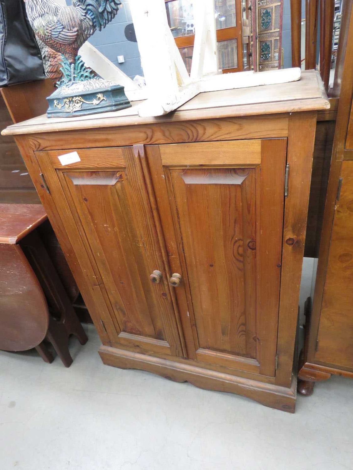 Pine double door cupboard