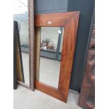 Mirror in natural wood frame
