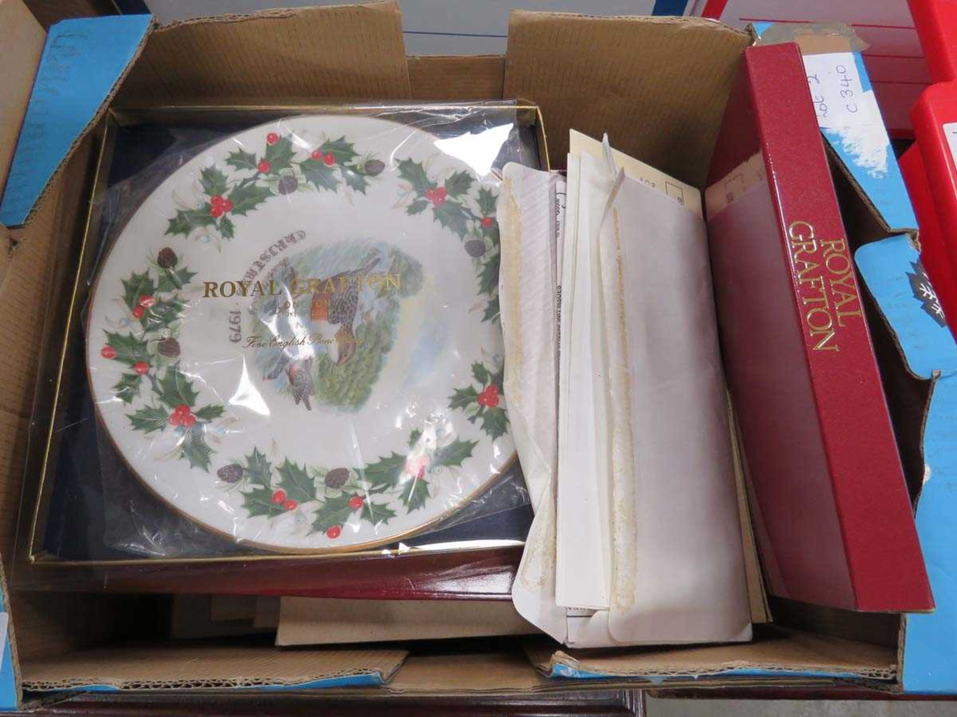 2 boxes containing Royal Grafton and other collectors plates plus ornaments and glassware - Image 3 of 3