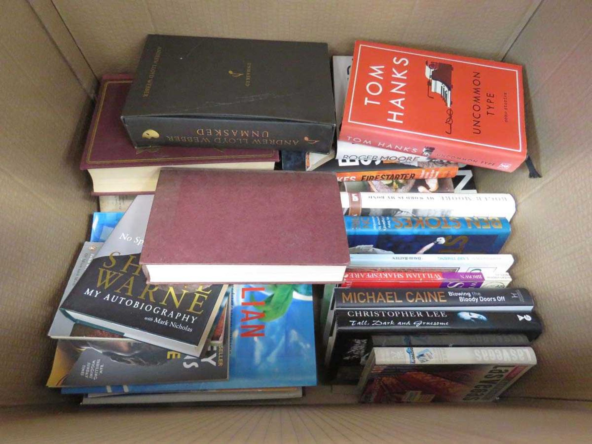 Box containing a quantity of biographies