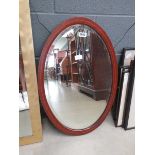 Oval bevelled Edwardian mirror