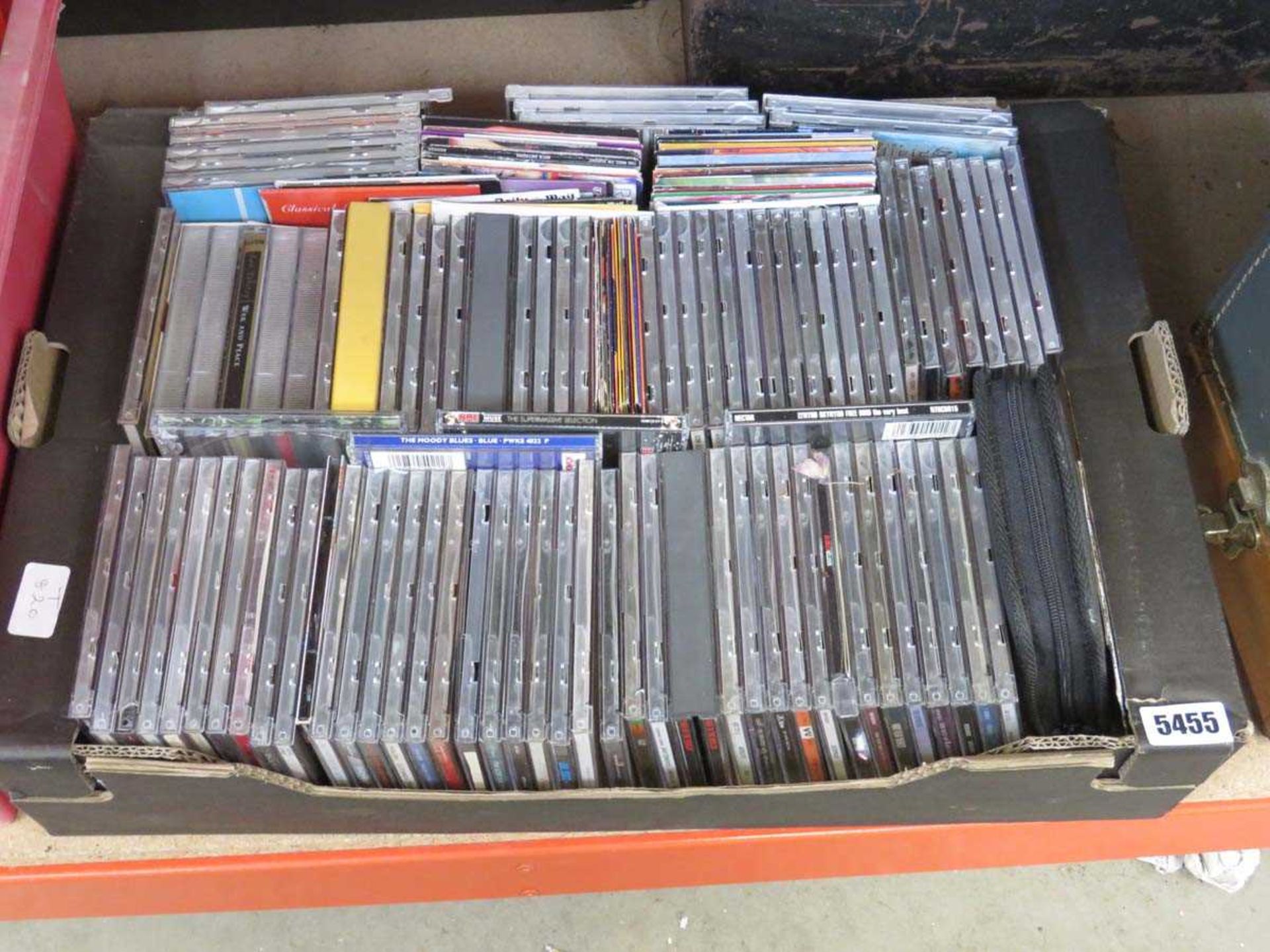 Box containing CDs