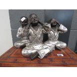 Three figures 'Hear no evil', 'See no evil', 'Speak no evil' (AF)