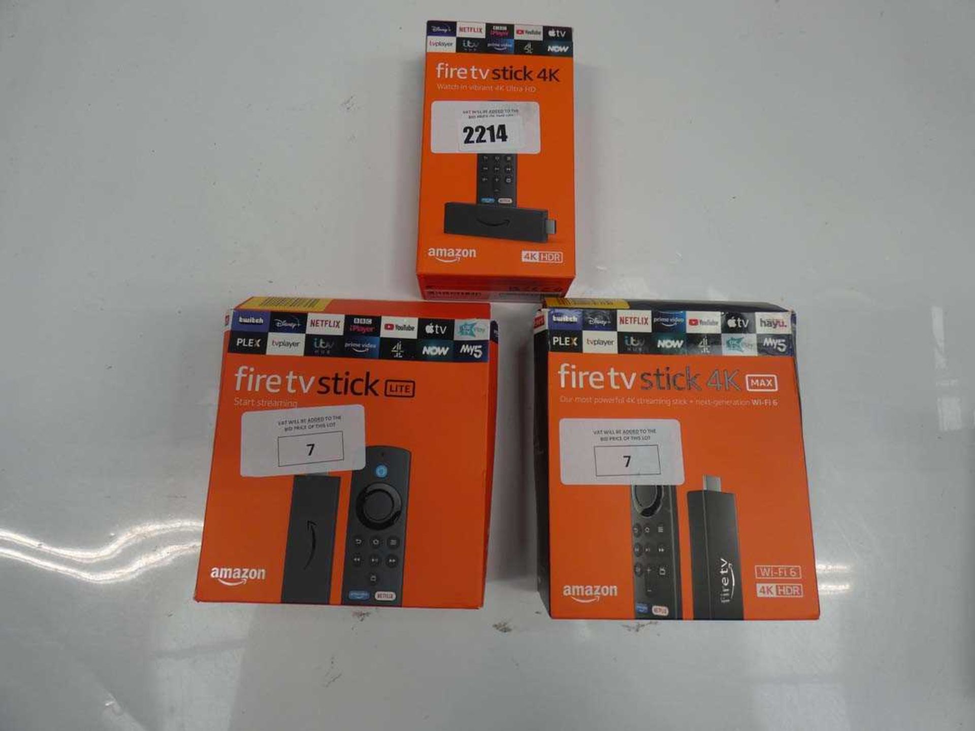 +VAT Amazon Fire TV Stick 4k, Fire TV Stick 4K Max and Fire TV Stick Lite