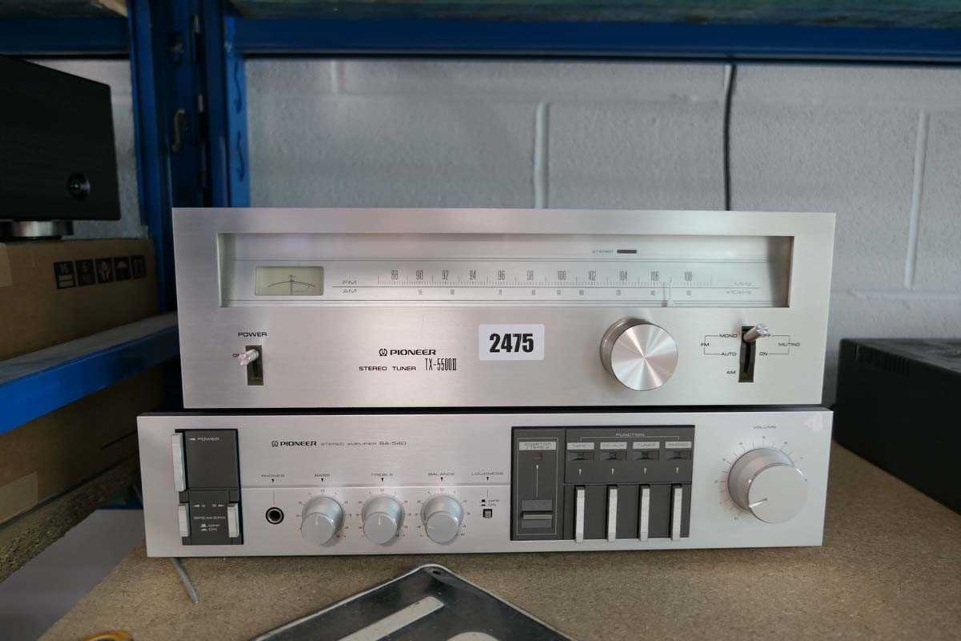 Two collectable pieces of hifi to include a Pioneer stereo tuner model TX5500 MKII and a Pioneer