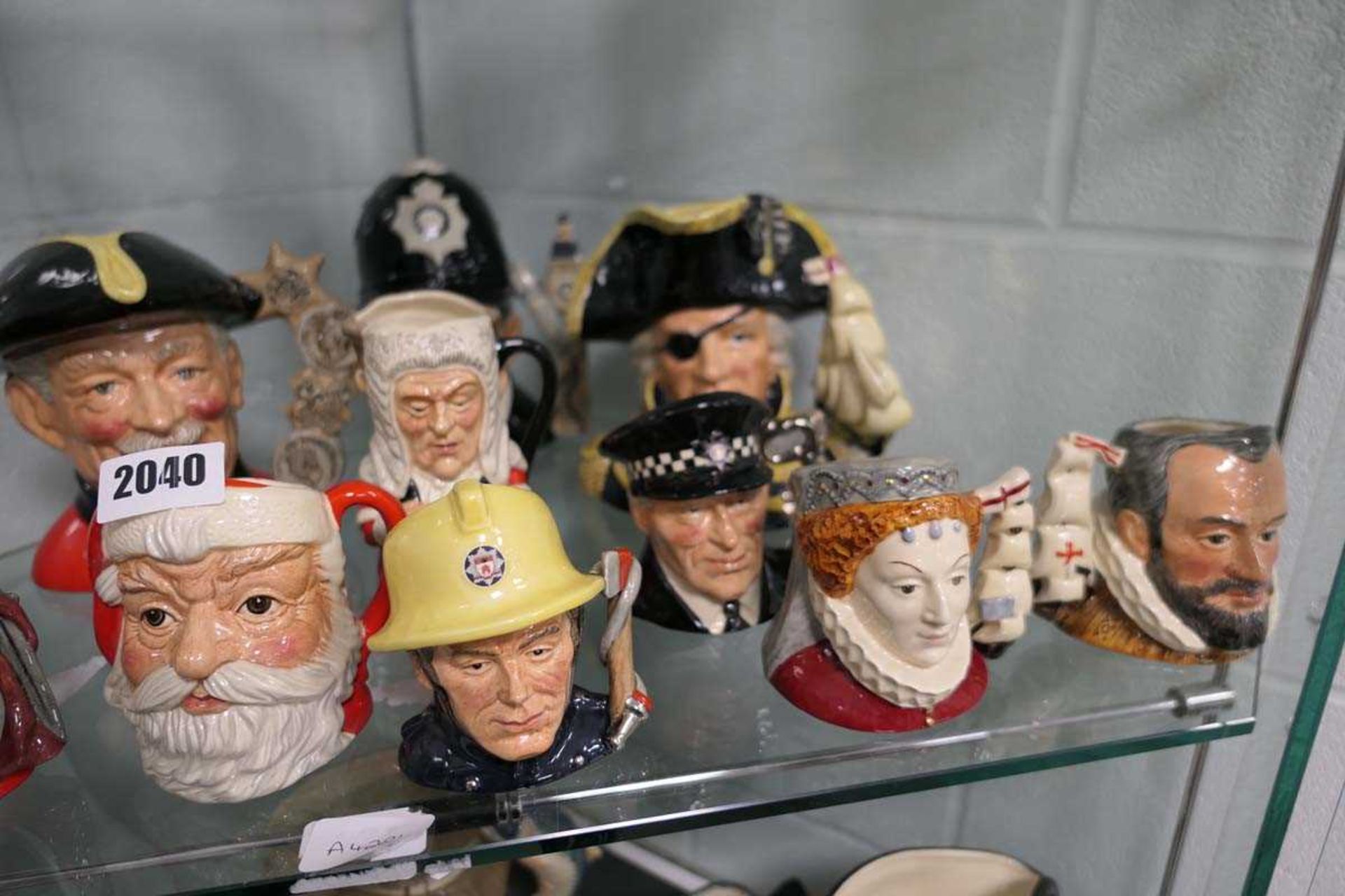 Wide selection of various size character jugs to include Queen Victoria, Nelson, Churchill and - Image 3 of 6