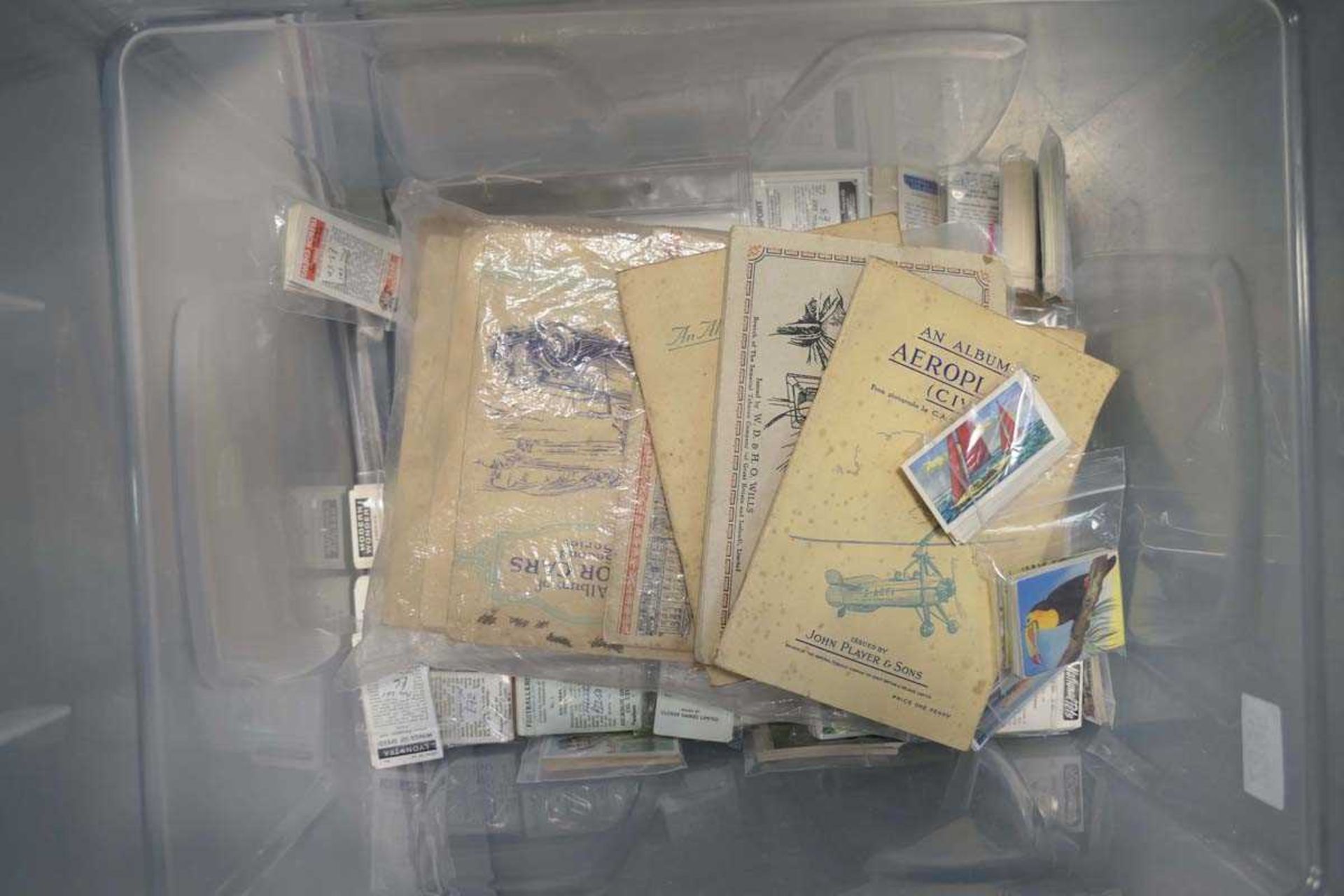 Plastic crate containing trading cards, various inc. John Player & Sons - Image 2 of 2