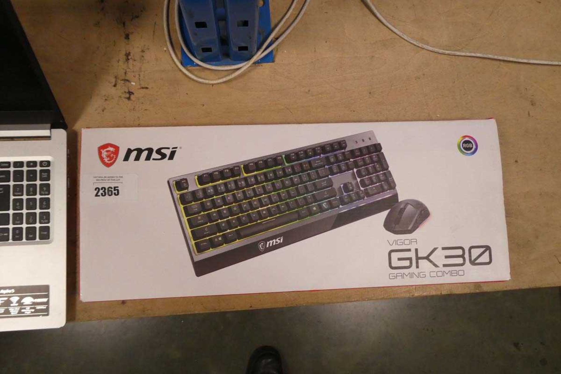 +VAT MSI Vigor GK3 gaming combo keyboard set in box