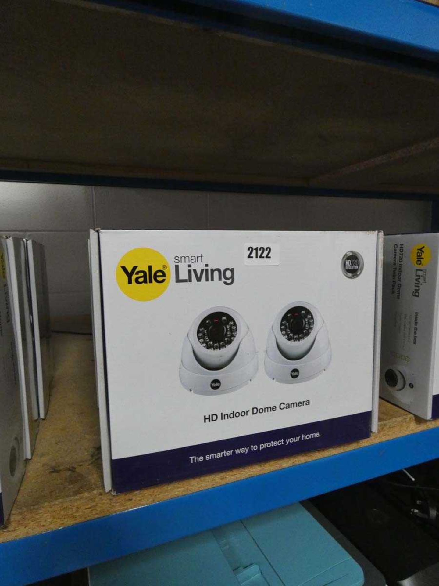 4 boxes of Yale Smart Living HD indoor dome camera sets