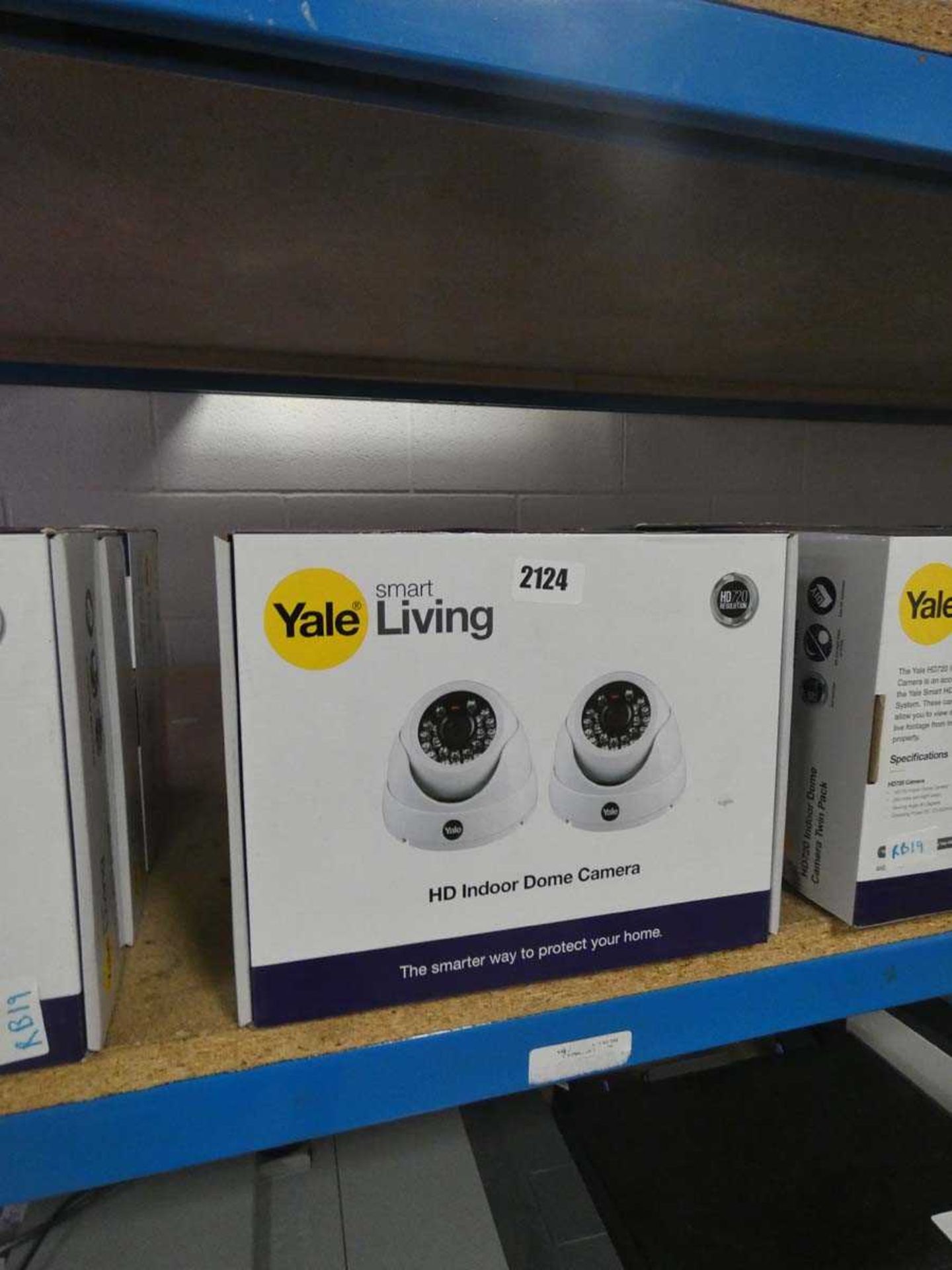 4 boxes of Yale Smart Living HD indoor dome camera sets