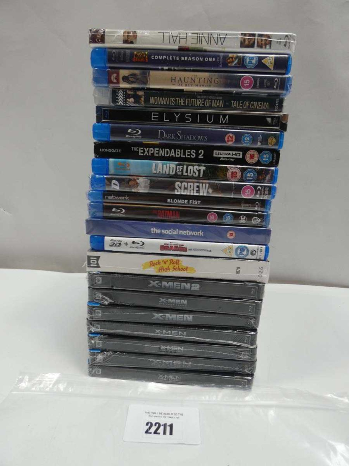 +VAT Consignment of Blu-Ray DVD films