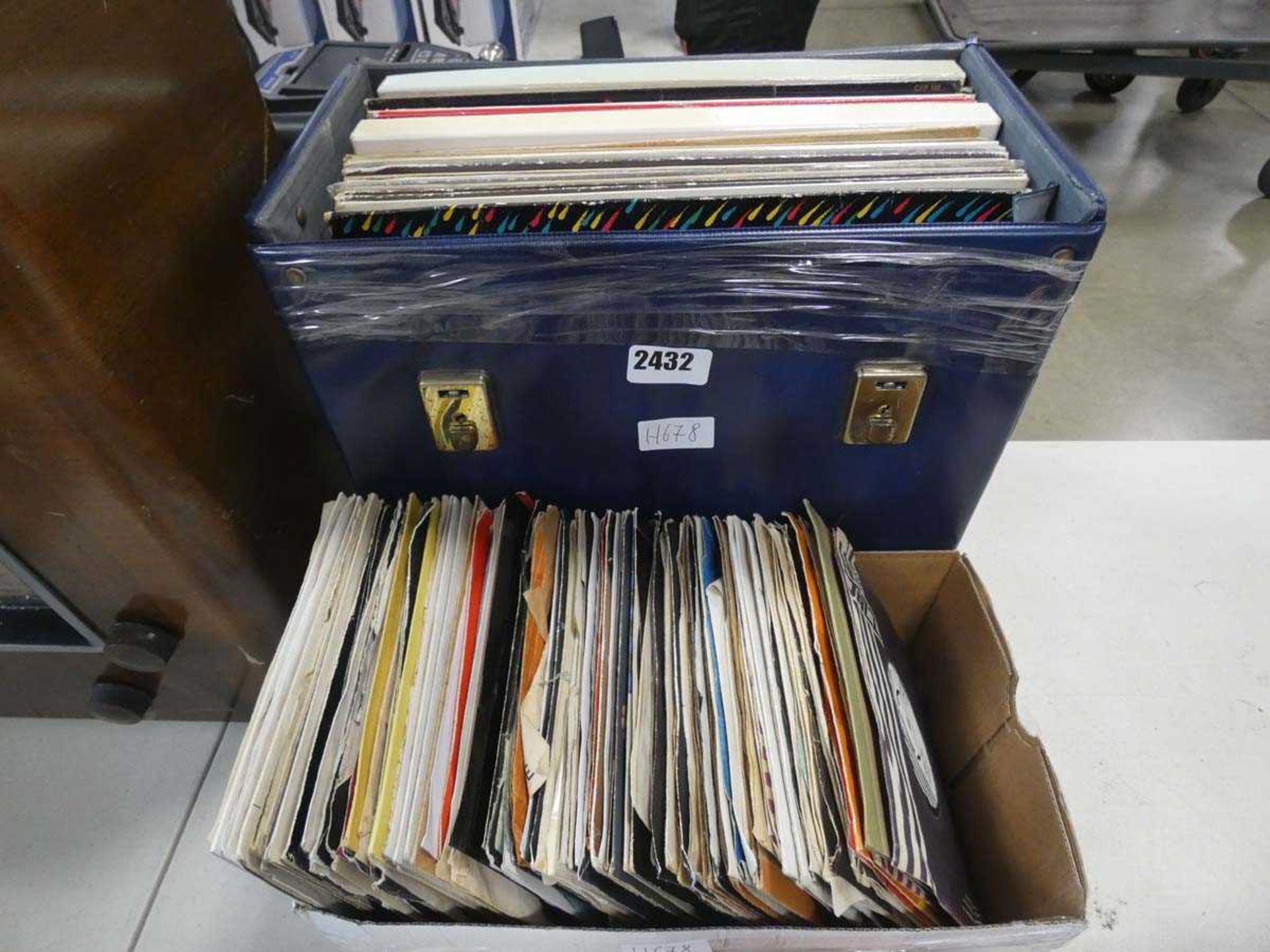 2 cases of various 7'' vinyl single records and other LPs