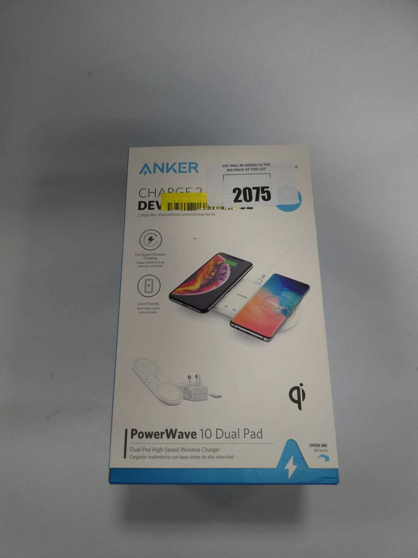 +VAT Anker Charge 2 Powerwave 10 Dual pad mobile phone charging station in box