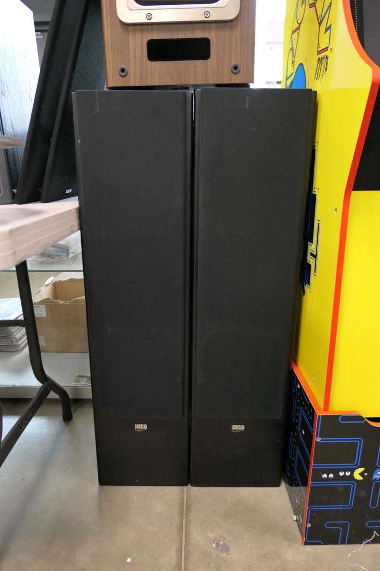 Pair of Heco superior floor standing speakers with covers