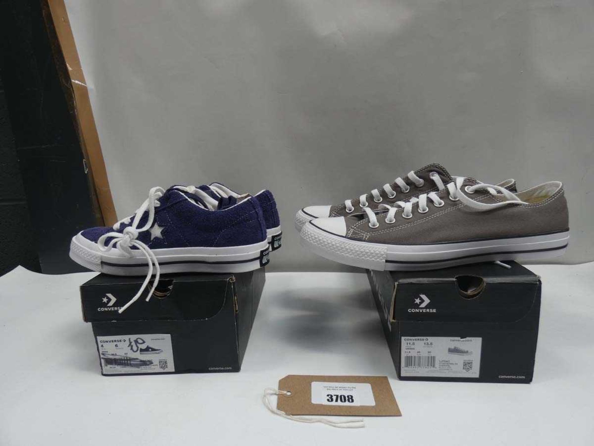 +VAT 2 pairs of Converse trainers to include CT A/S size 11.5 and a pair of One Star Ox trainers