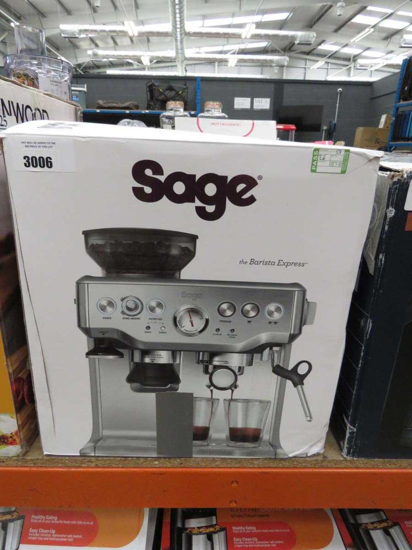 +VAT Sage Barista express coffee machine