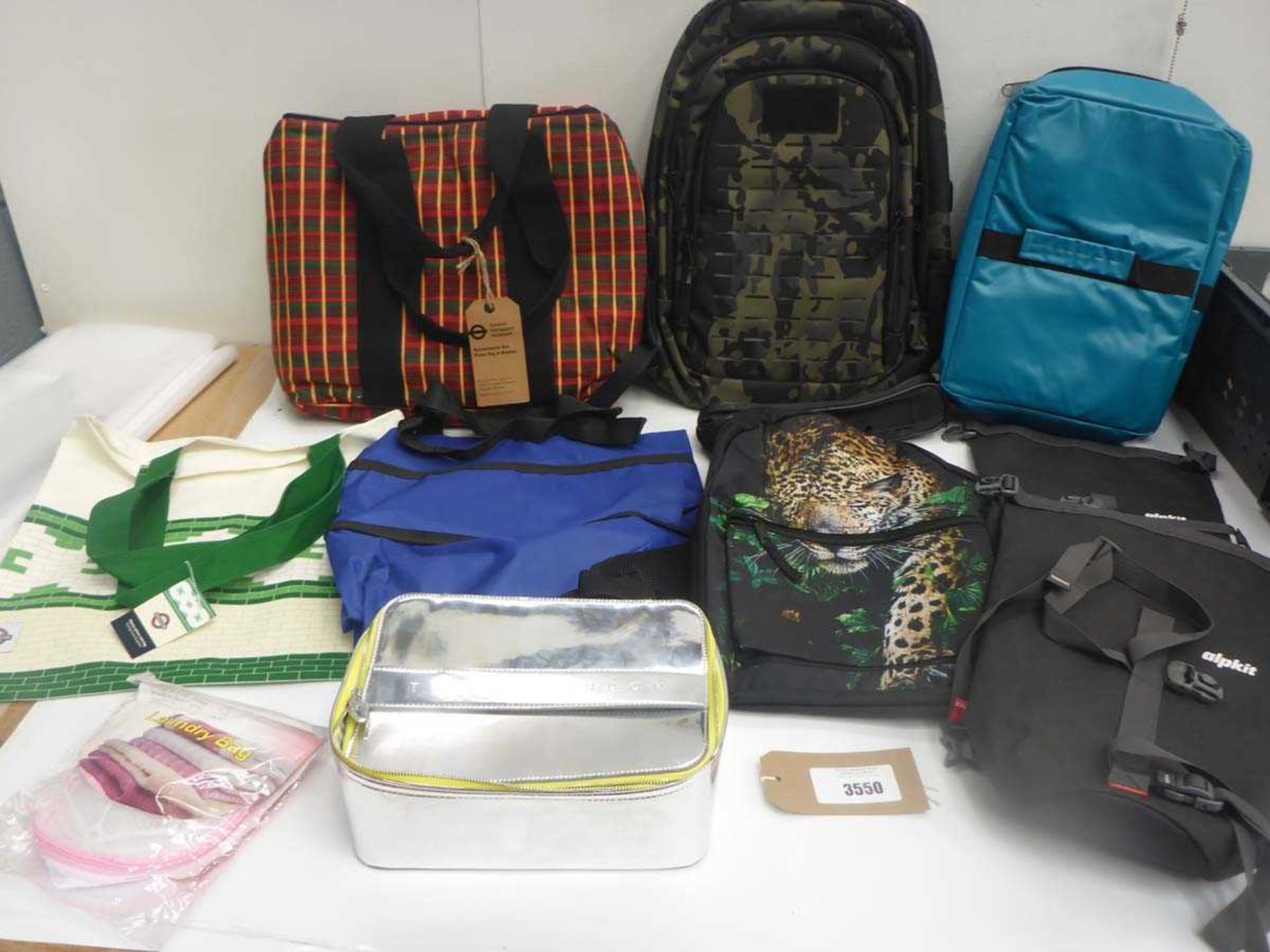 +VAT Picnic bag & blanket, rucksacks, Trinity cosmetic bag, laundry bag, tote bags etc