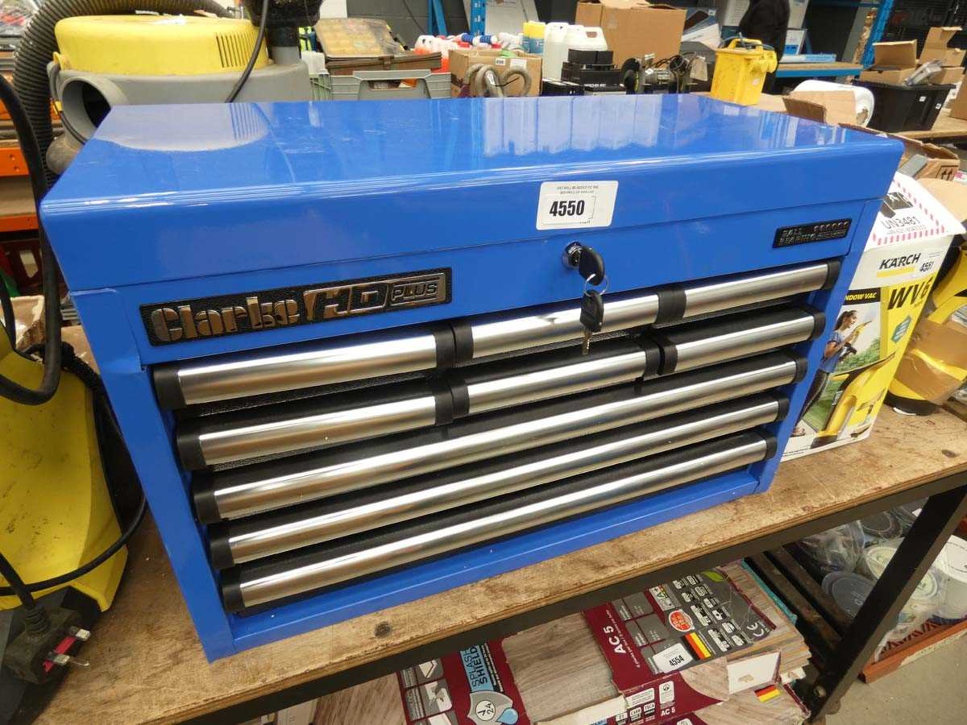 +VAT Clarke HD Plus multi drawer toolbox in blue