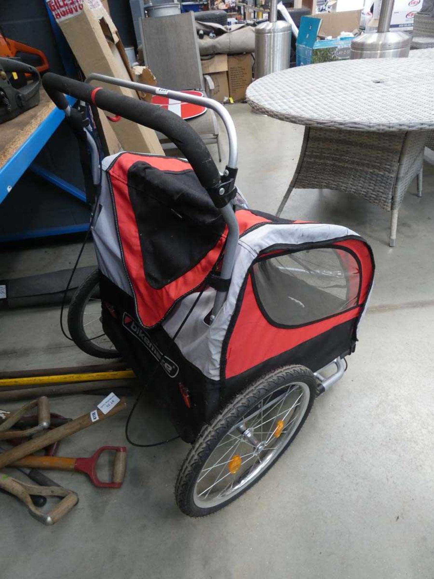 Bike Mate tow along trailer in red, black and silver - Image 2 of 2