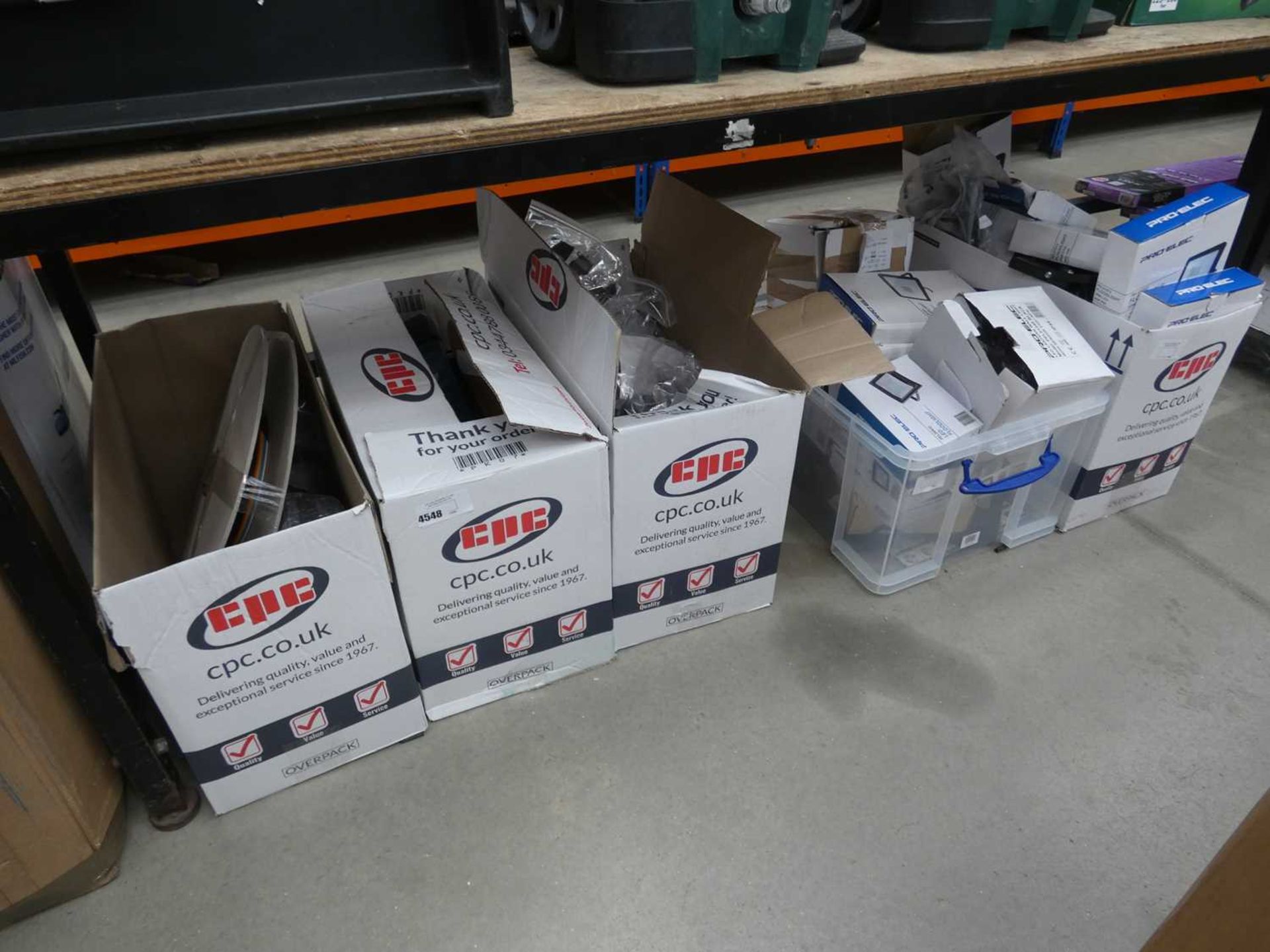 +VAT 5 boxes of assorted electrical items to inc. worklights, plugs, cables, etc. - Image 4 of 4