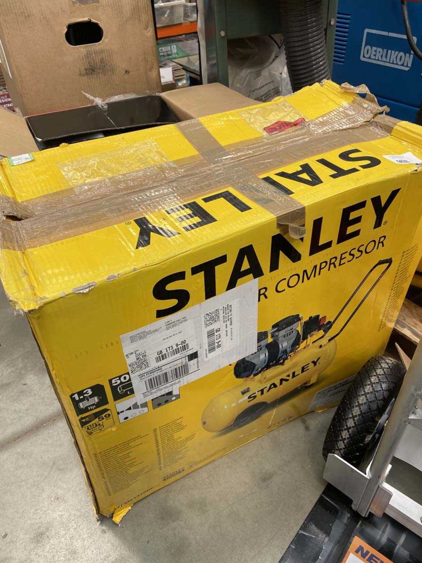 +VAT Boxed Stanley air compressor