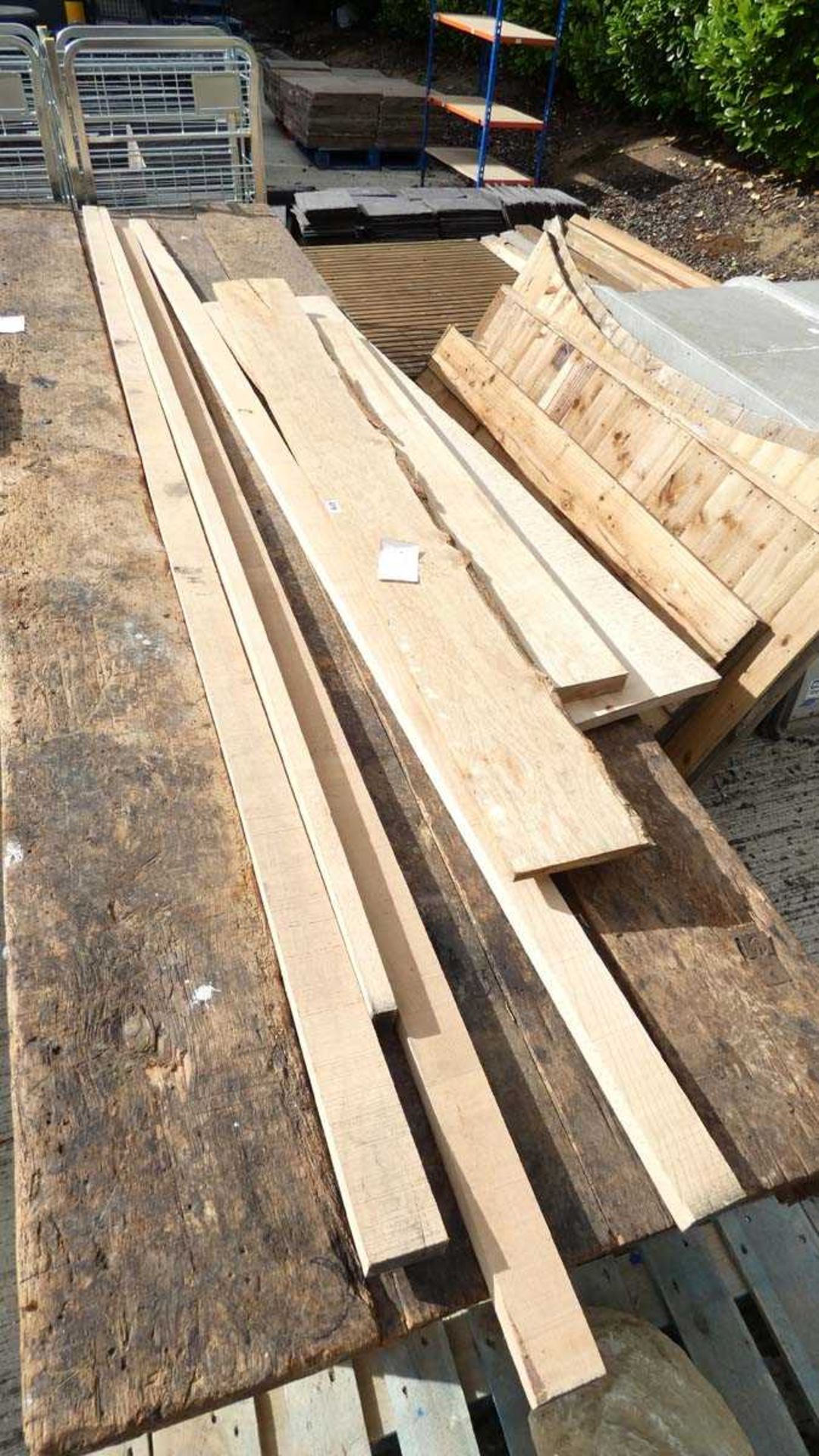 Small quantity of oak and beech boarding