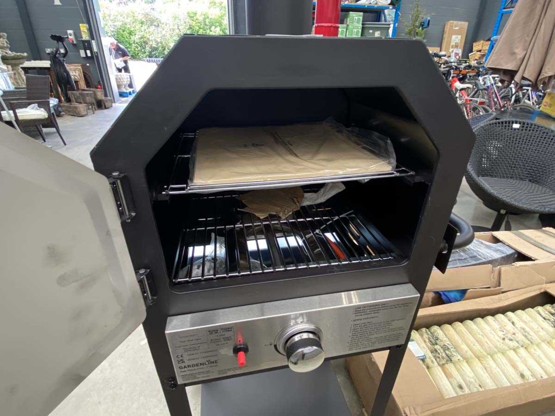 +VAT Gardenline smoker BBQ on trolley - Image 2 of 2