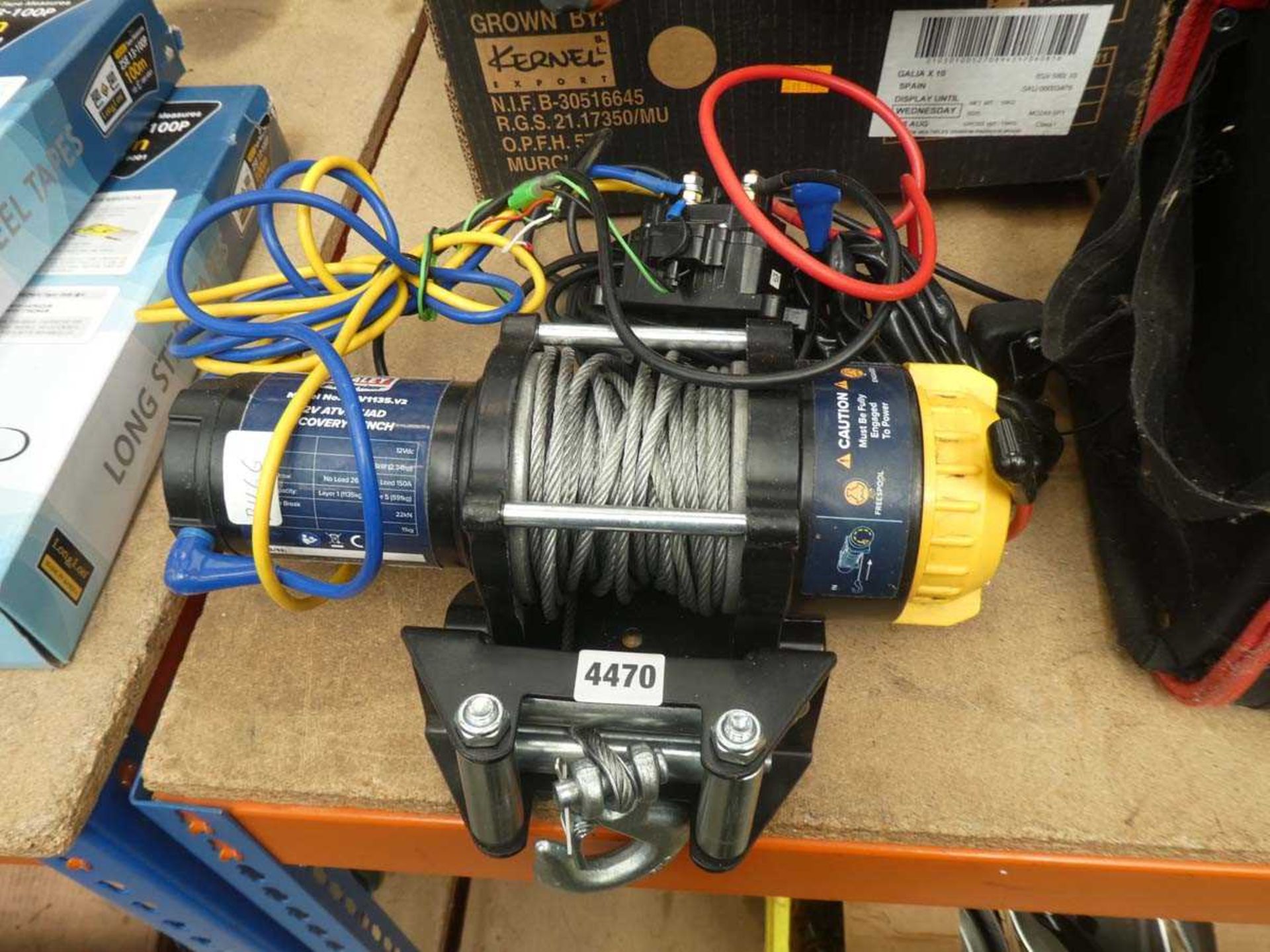 Sealey Premier 12v ATV/Quad recovery winch