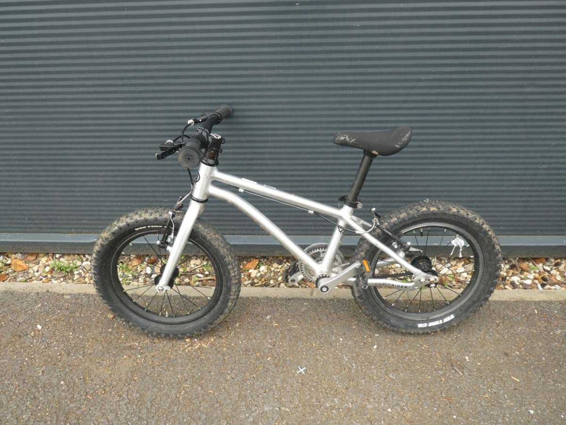 Childs BMX style cycle in silver