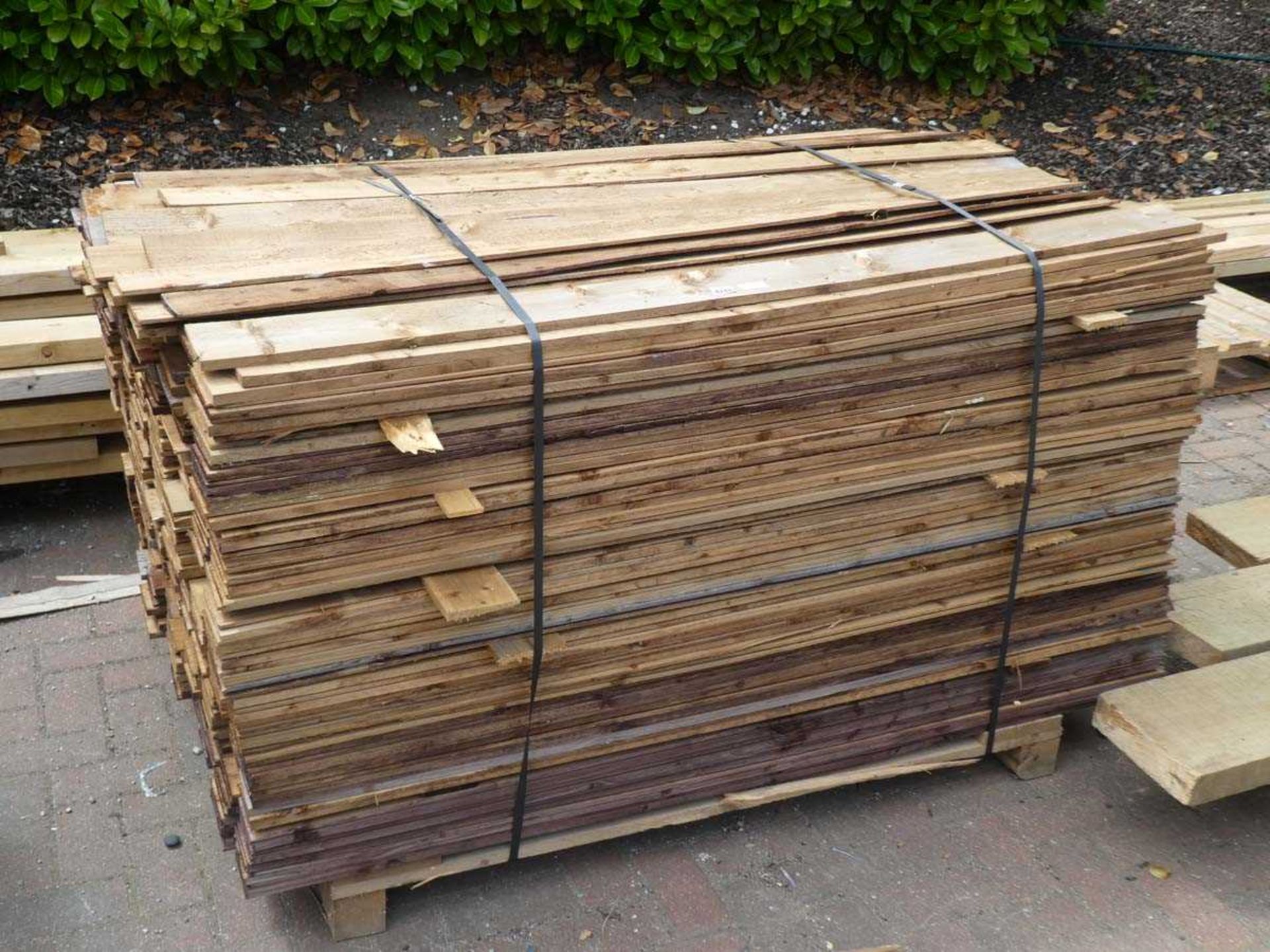 Pallet of feather edge fencing board