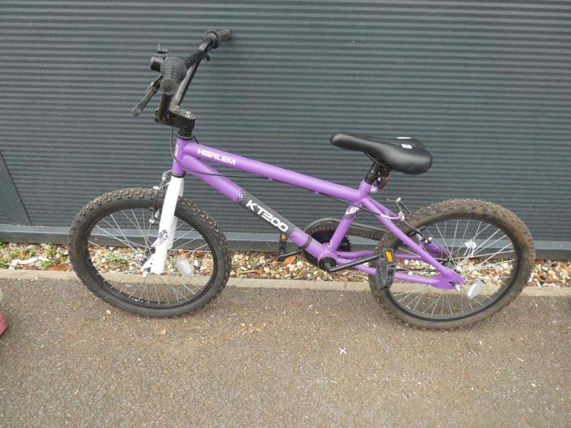 Childs KT200 Harlem BMX style cycle in purple