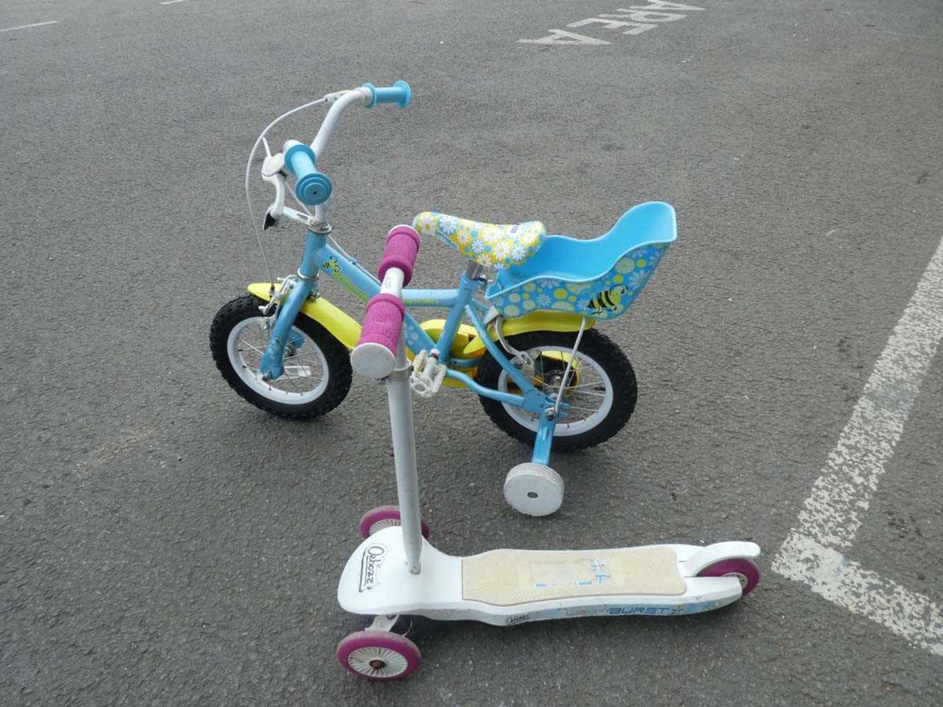 Childs tricycle and scooter