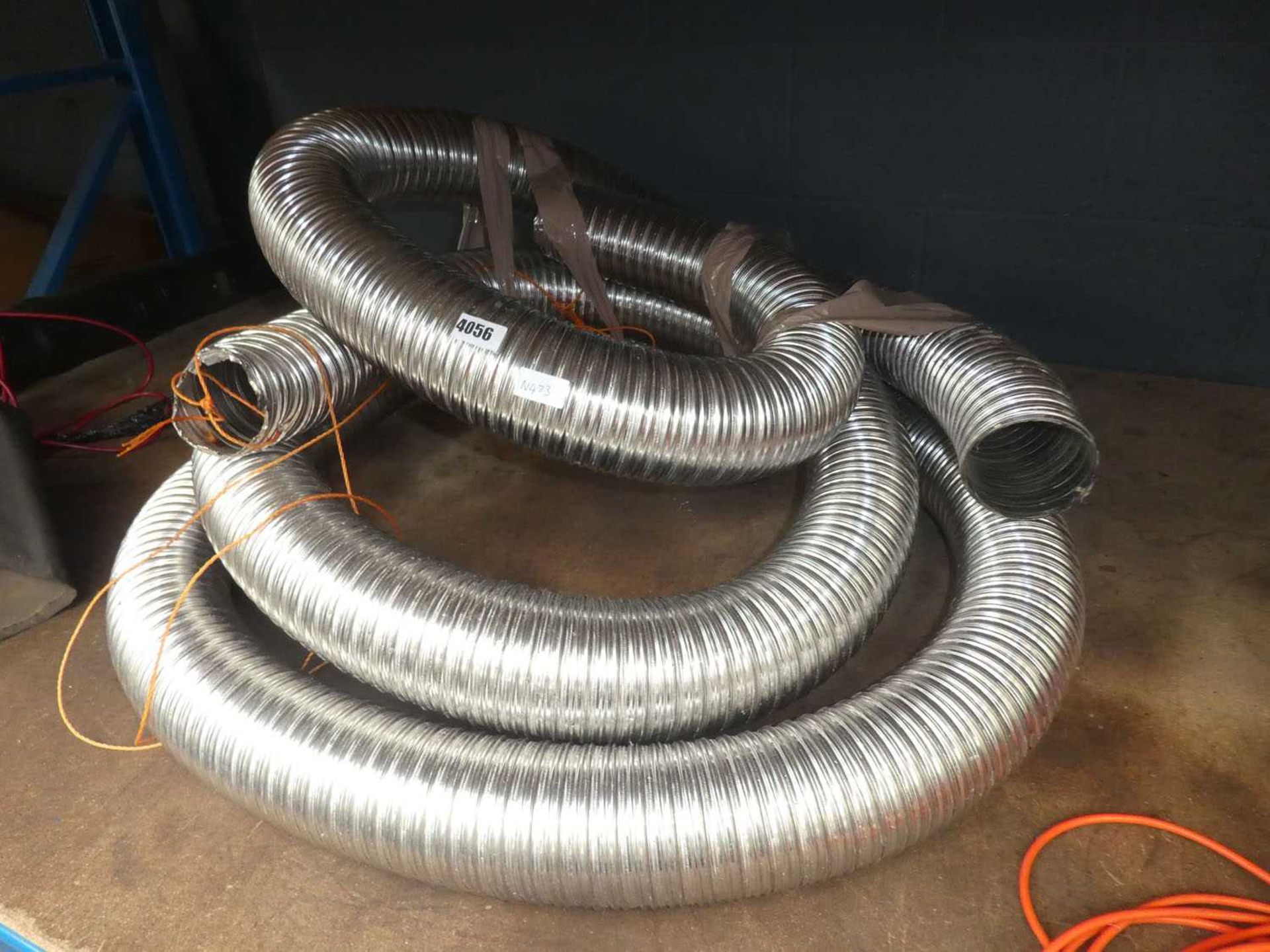 2 pieces of metal ducting