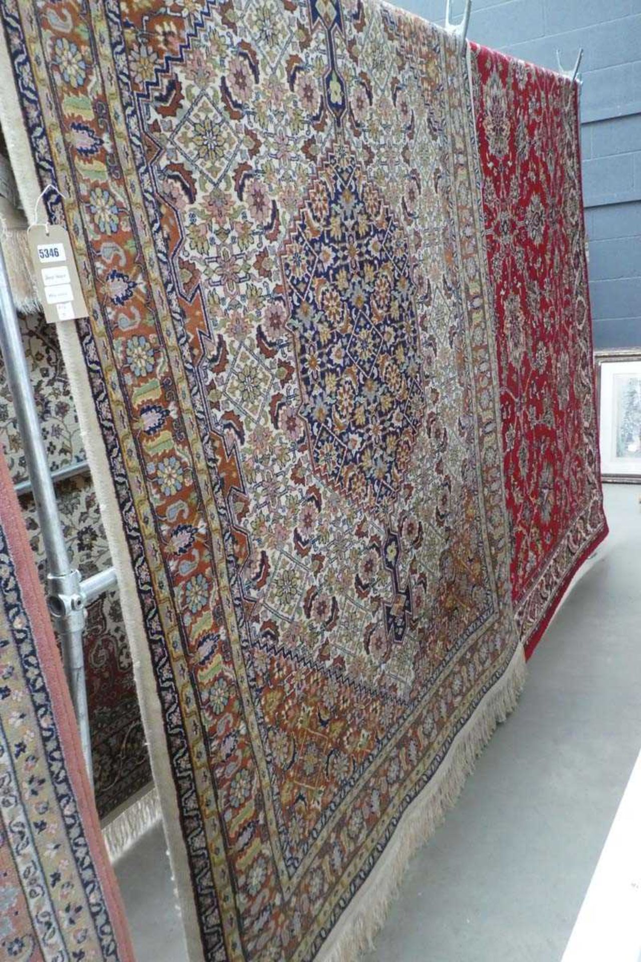 (4) Multi coloured floral carpet