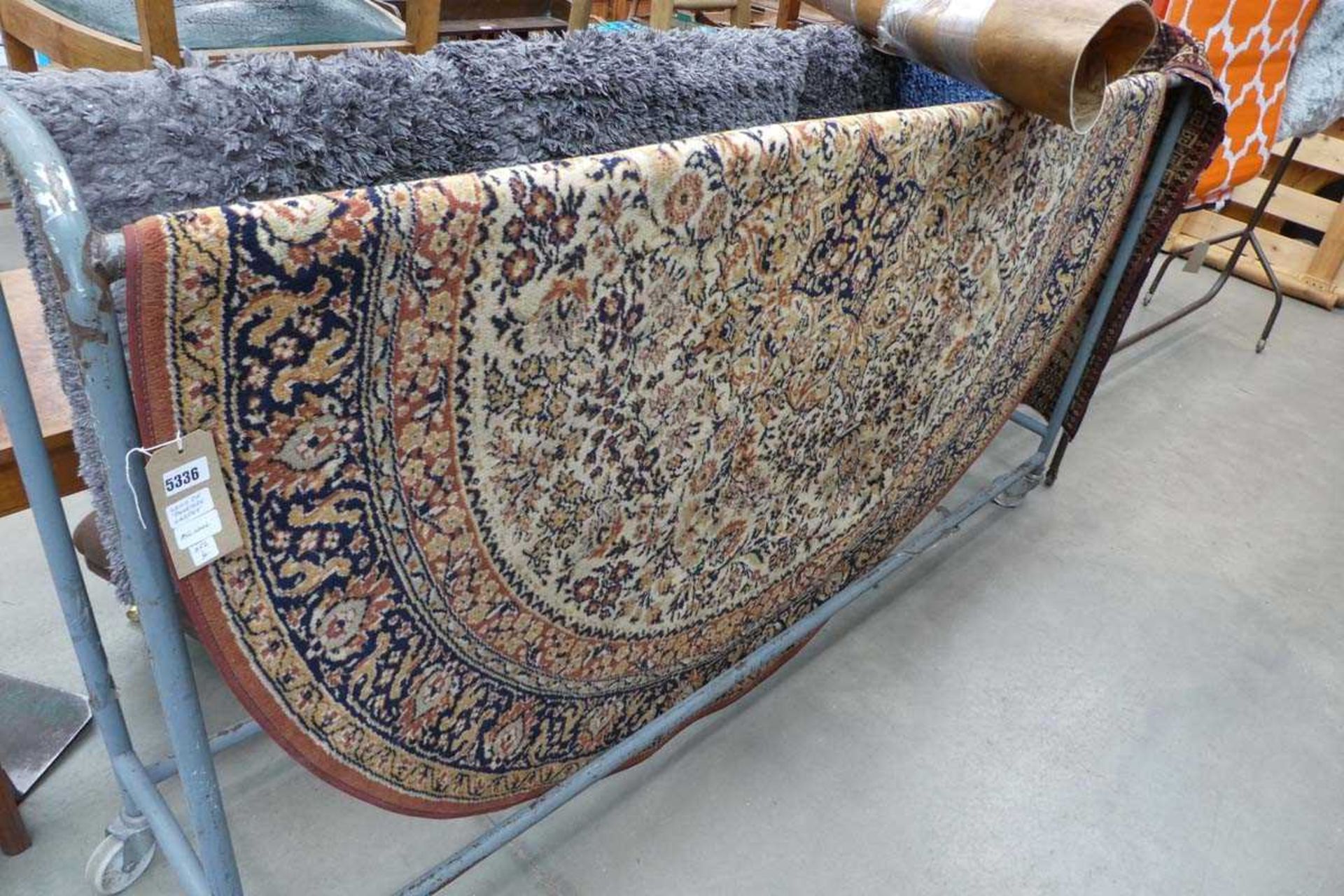 (6) Louis De Poortere floral carpet
