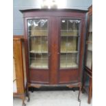 Edwardian double door china cabinet