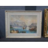 Watercolour - Italian lake scene