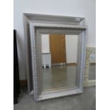 +VAT 2 x rectangular mirrors in silver painted frames