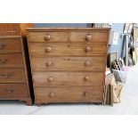 Late Victorian chest of two over four drawers