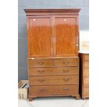 Victorian cupboard with two over three drawers under