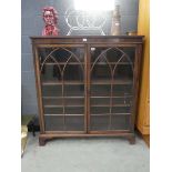 Glazed double door bookcase