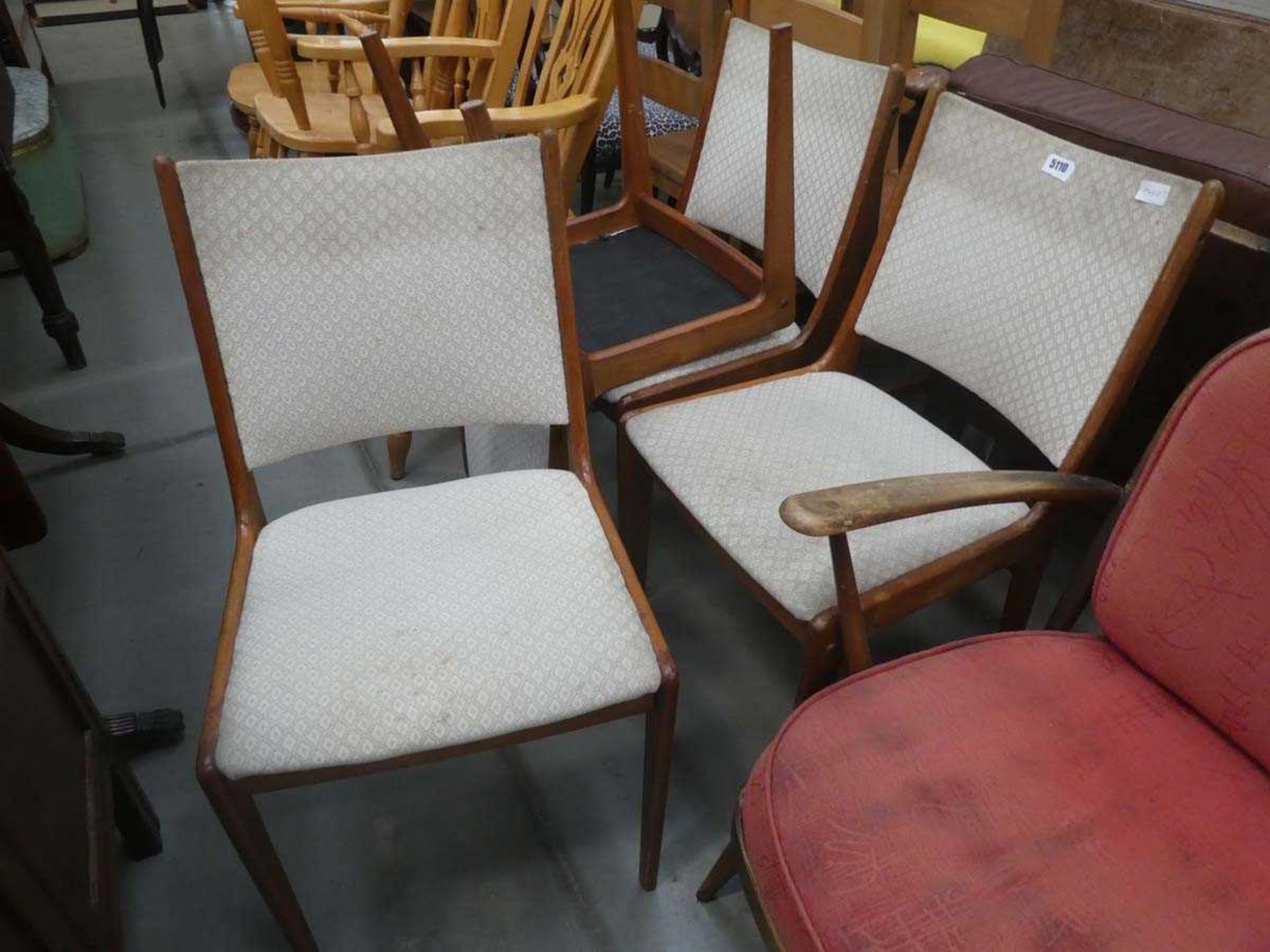 Four G Plan dining chairs