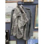 Military dress uniform plus camouflage jacket